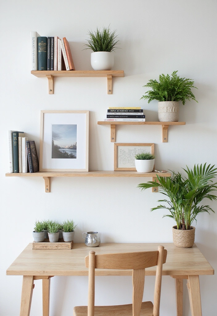 10 Budget Home Office Ideas That'll Transform Your Workday (And Your Wallet!) - 3. DIY Wall Shelves 1