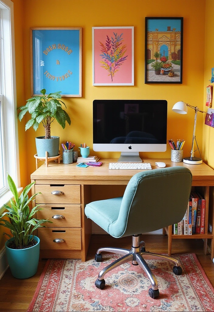 10 Budget Home Office Ideas That'll Transform Your Workday (And Your Wallet!) - 7. Color Your World 1