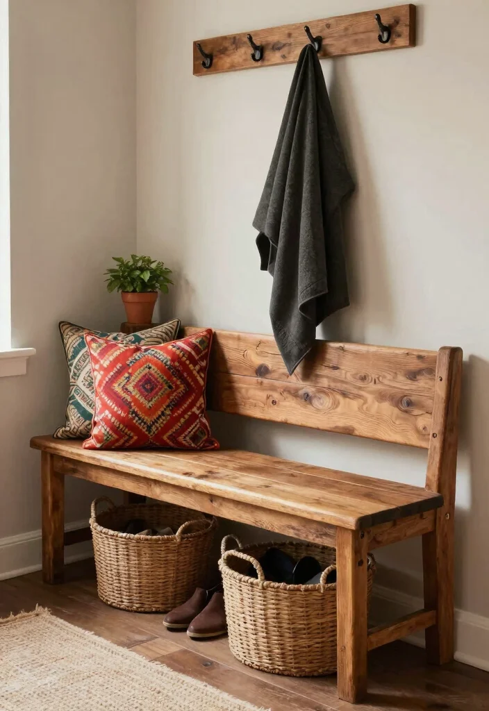 15 Entryway Benches That Combine Style and Storage - 1. The Classic Wooden Bench 1
