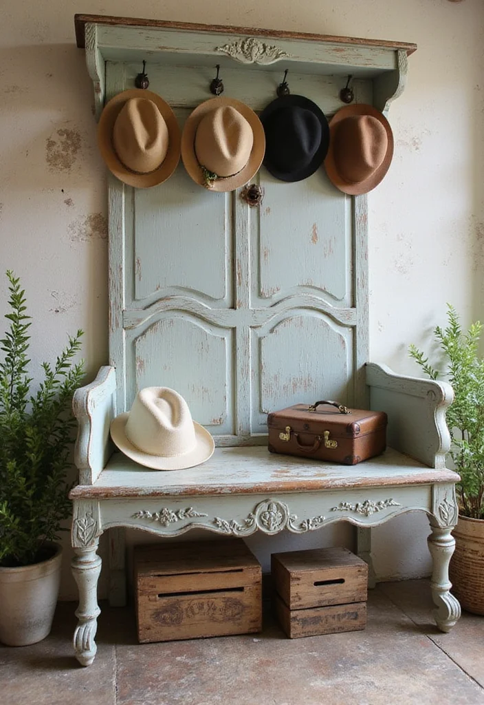 15 Entryway Benches That Combine Style and Storage - 4. Vintage Finds 1
