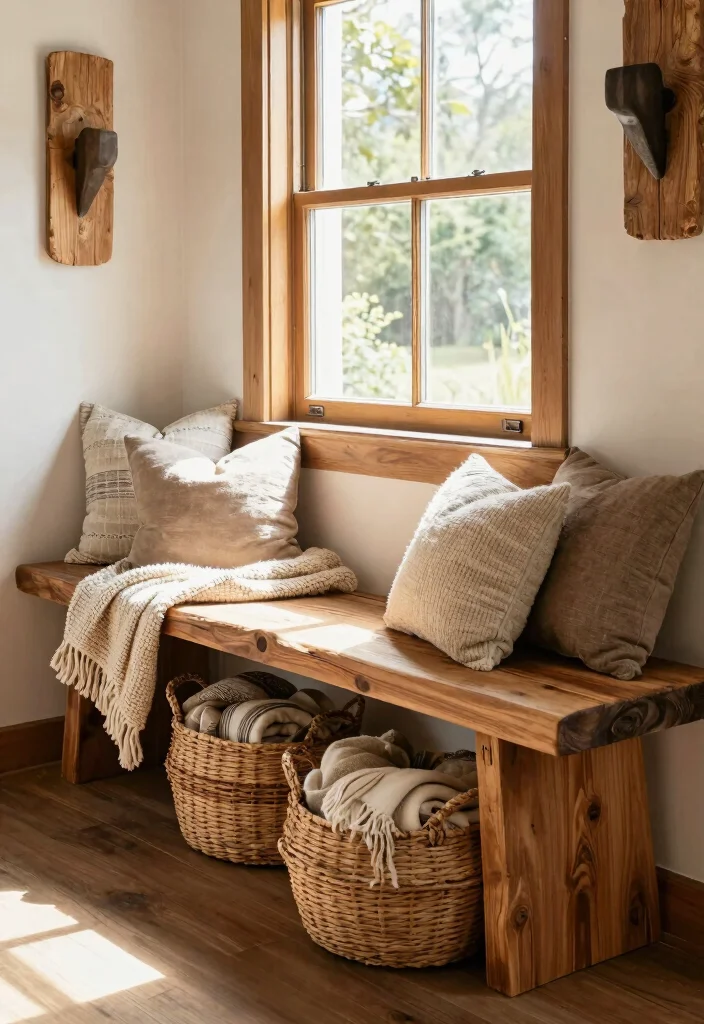 15 Entryway Benches That Combine Style and Storage - 6. Rustic Charm 1
