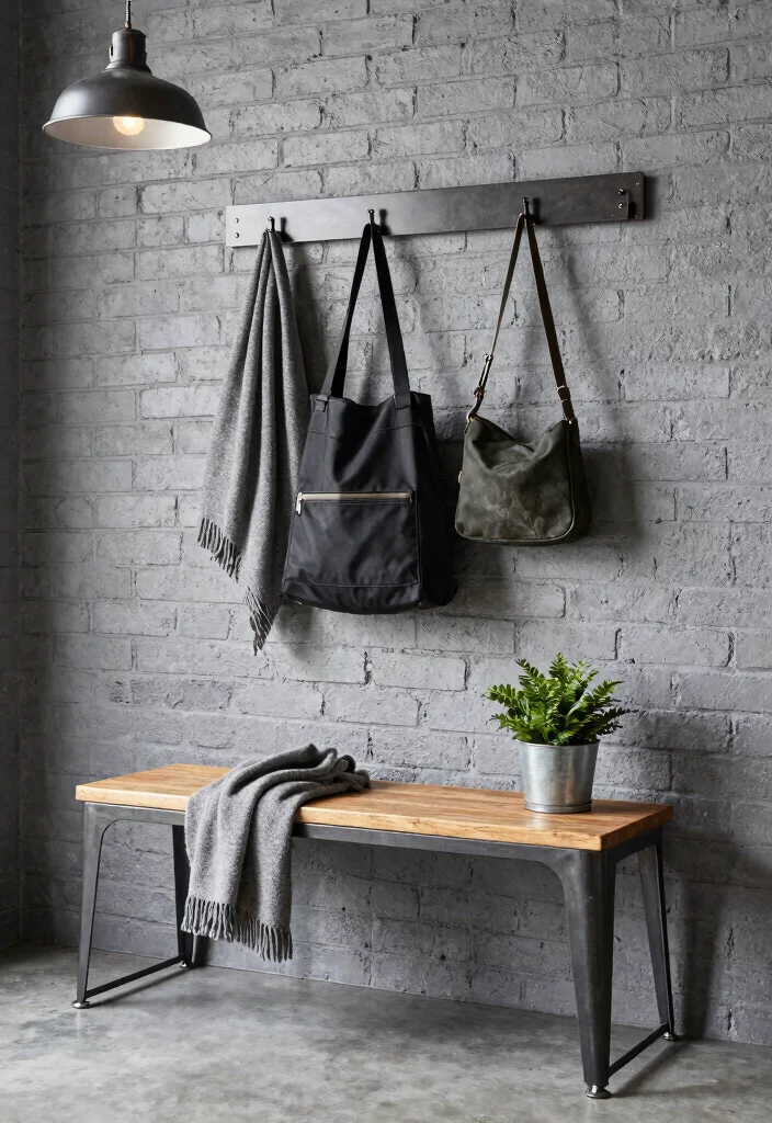 15 Entryway Benches That Combine Style and Storage - 8. Industrial Style 1