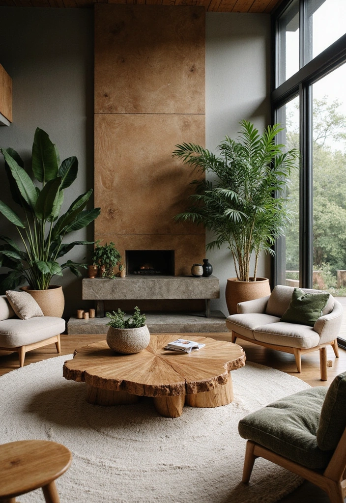 17 Jaw-Dropping Luxury Living Room Ideas That Will Leave You Breathless! - 11. Nature-Inspired Elements 1