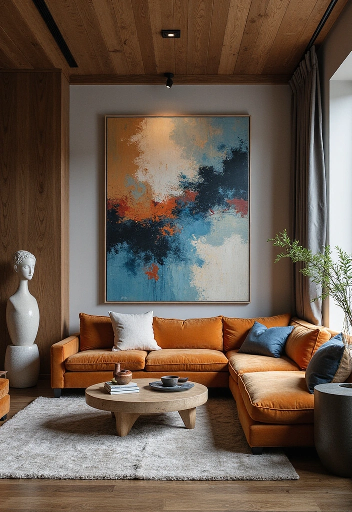 17 Jaw-Dropping Luxury Living Room Ideas That Will Leave You Breathless! - 3. Artistic Statement Pieces 1