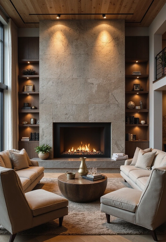 17 Jaw-Dropping Luxury Living Room Ideas That Will Leave You Breathless! - 4. Cozy Fireplaces 1
