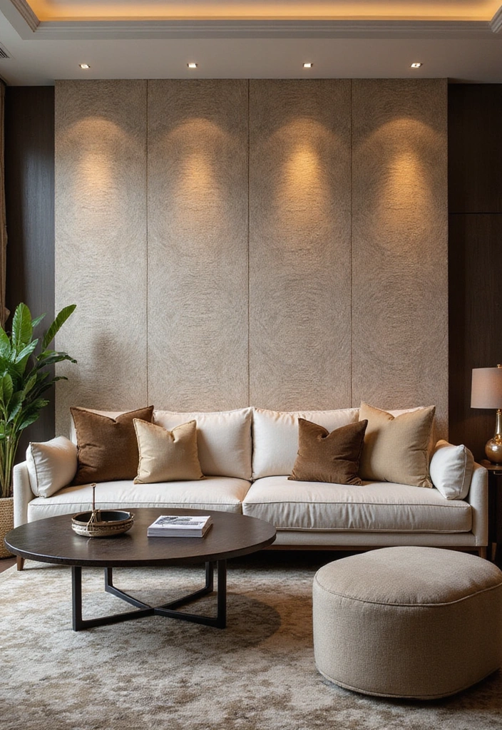 17 Jaw-Dropping Luxury Living Room Ideas That Will Leave You Breathless! - 7. Textured Wall Treatments 1