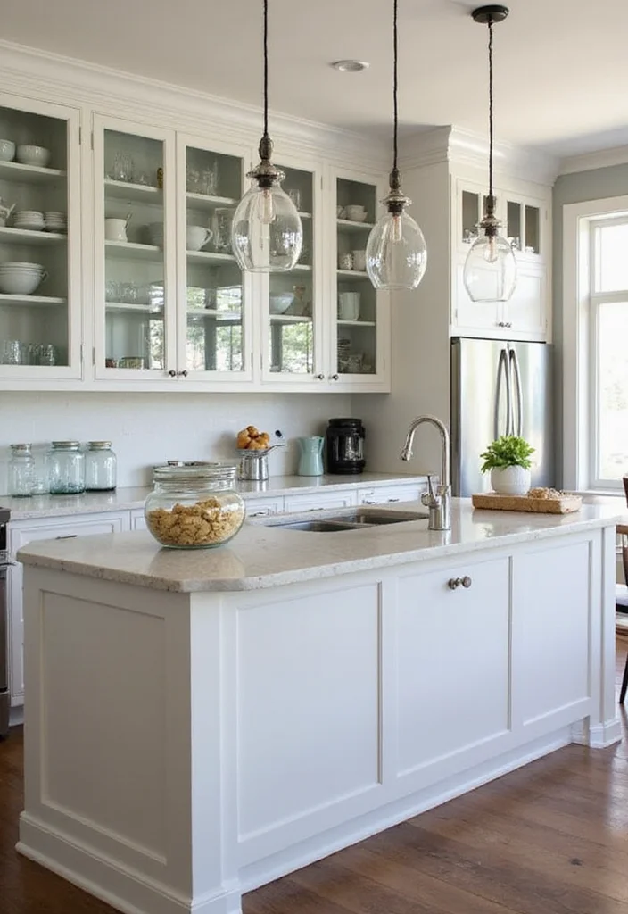 17 Small Kitchen Ideas That Make Any Space Feel Bigger - 7. Incorporate Glass Elements 1