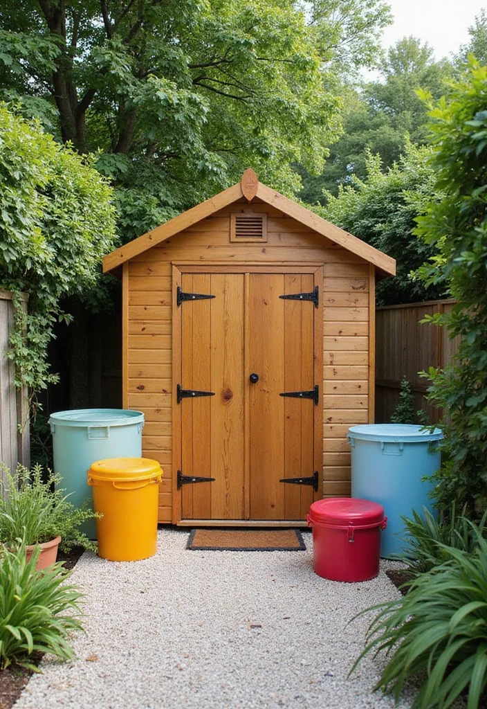 19 Neodeco Outdoor Space Ideas That'll Make Your Garden the Talk of the Town (Trust Us on #11!) - 14. Stylish Outdoor Storage Solutions 1