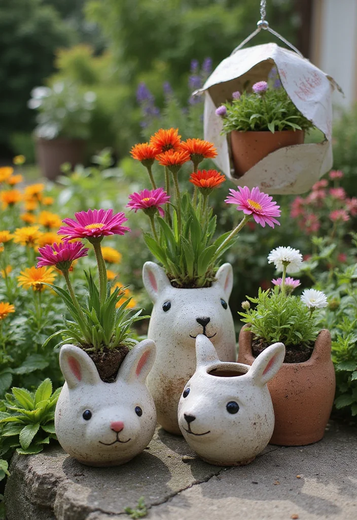 19 Neodeco Outdoor Space Ideas That'll Make Your Garden the Talk of the Town (Trust Us on #11!) - 4. Artistic Planters 1