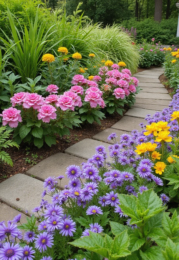 19 Neodeco Outdoor Space Ideas That'll Make Your Garden the Talk of the Town (Trust Us on #11!) - 8. Vibrant Garden Borders 1