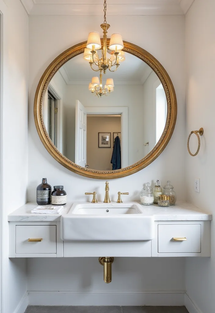 20 Bathroom Decor Ideas That Instantly Refresh Your Space - 10. Choose a Statement Mirror 1
