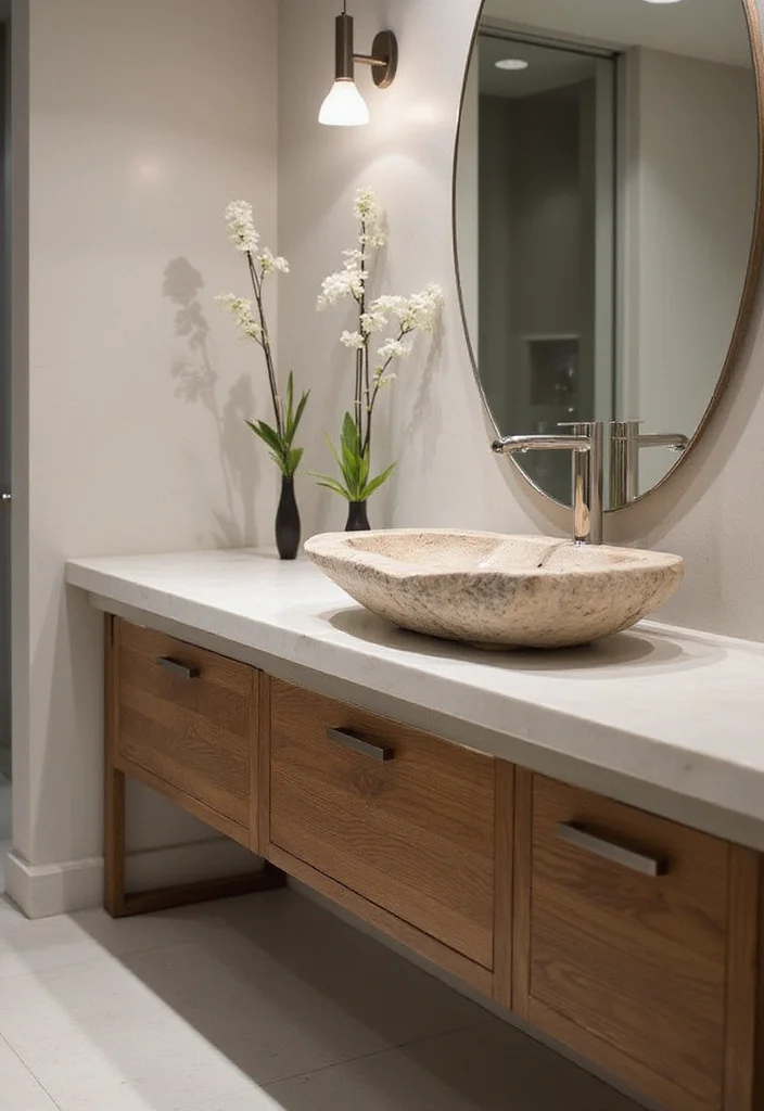 20 Bathroom Decor Ideas That Instantly Refresh Your Space - 20. Go for a Unique Sink Design 1
