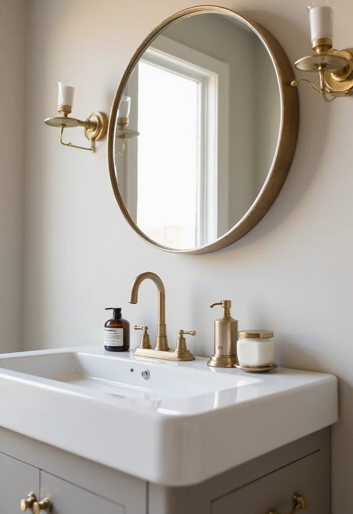 20 Bathroom Decor Ideas That Instantly Refresh Your Space - 5. Add a Touch of Luxe with Metallic Accents 1