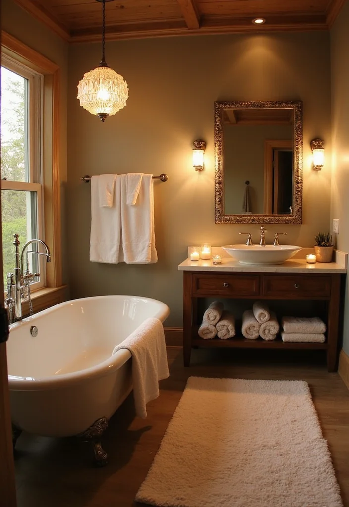 20 Bathroom Decor Ideas That Instantly Refresh Your Space - 6. Create a Cozy Atmosphere with Soft Lighting 1