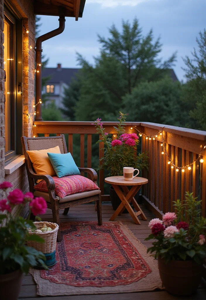 22 Balcony Decor Ideas That Turn Small Spaces Into Outdoor Retreats - 1. Cozy Corner with Cushions 1