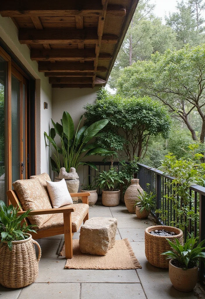 22 Balcony Decor Ideas That Turn Small Spaces Into Outdoor Retreats - 15. Nature-Inspired Decor 1