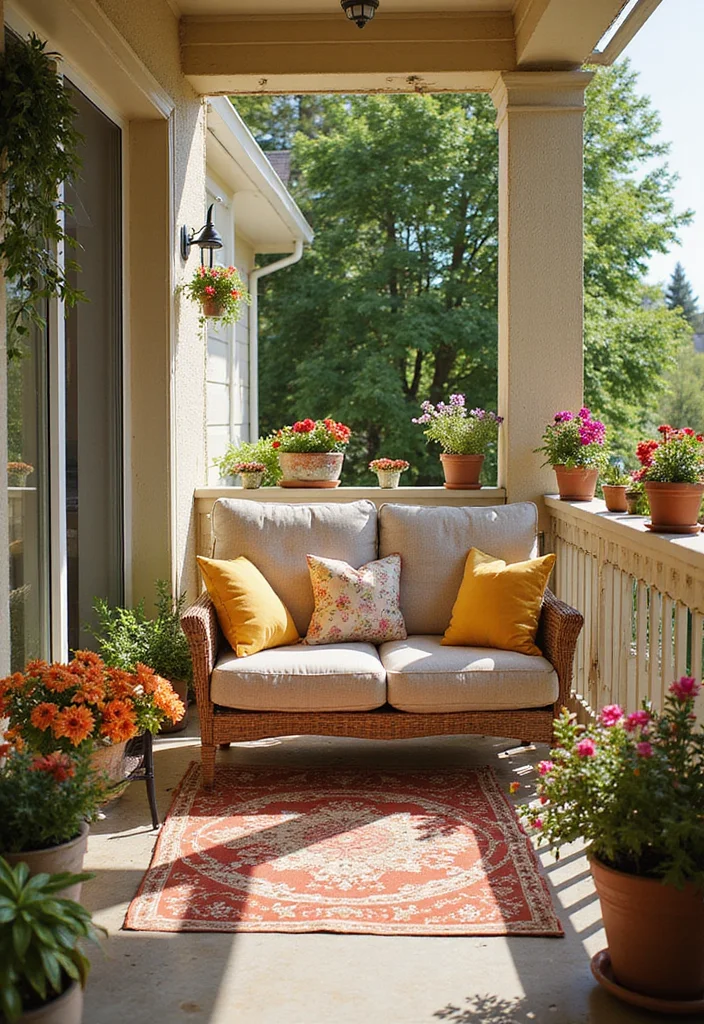 22 Balcony Decor Ideas That Turn Small Spaces Into Outdoor Retreats - 17. Seasonal Theme Changes 1
