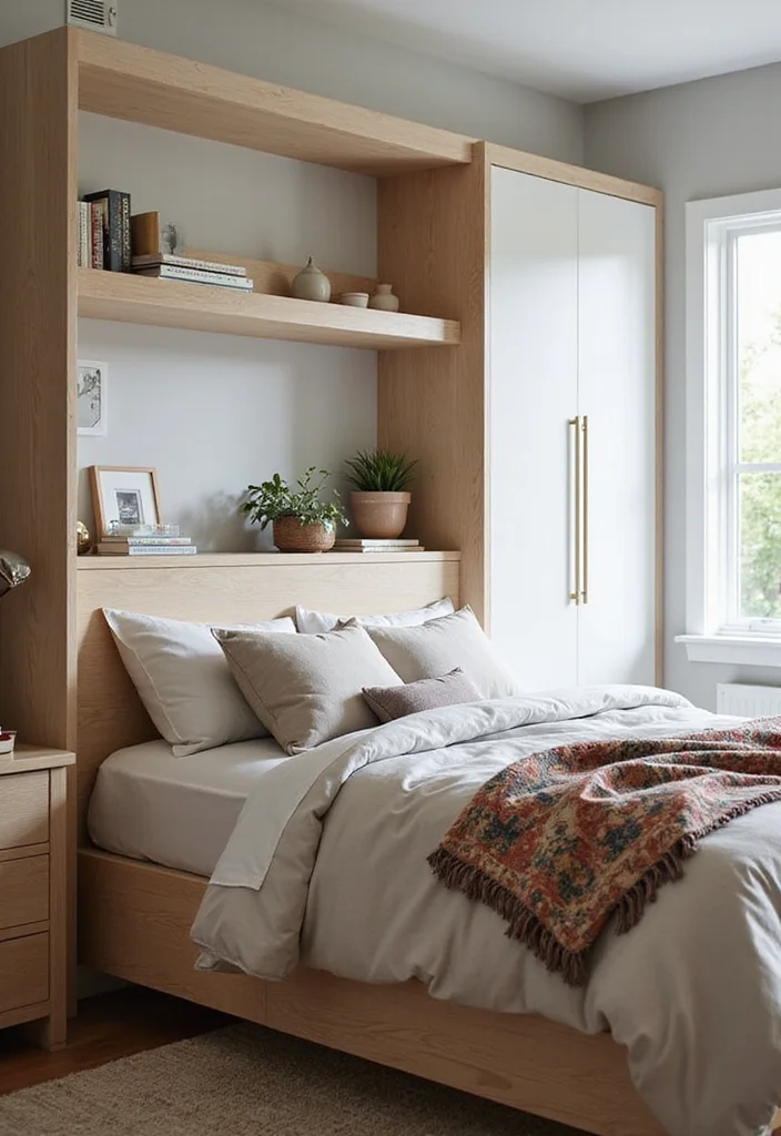 8 Space-Saving Storage Beds for Small Bedrooms - 4. Storage Beds with Headboard Shelves 1