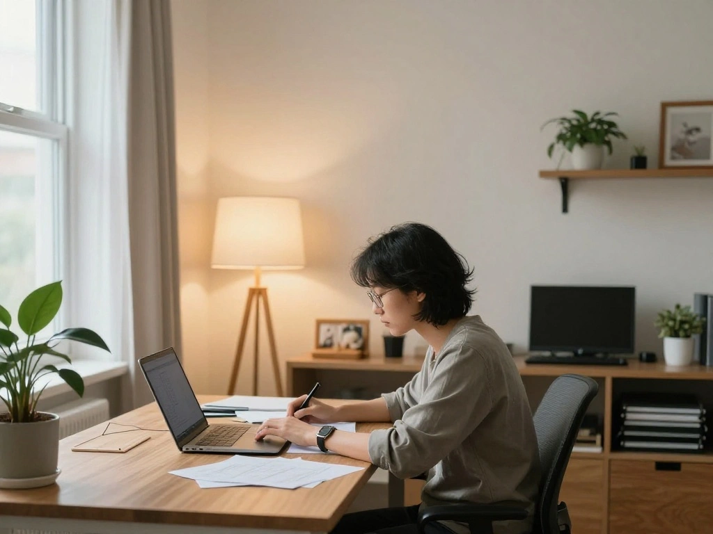 How to Layer Lighting in Your Home Office - Step 7: Evaluate and Adjust Lighting 1