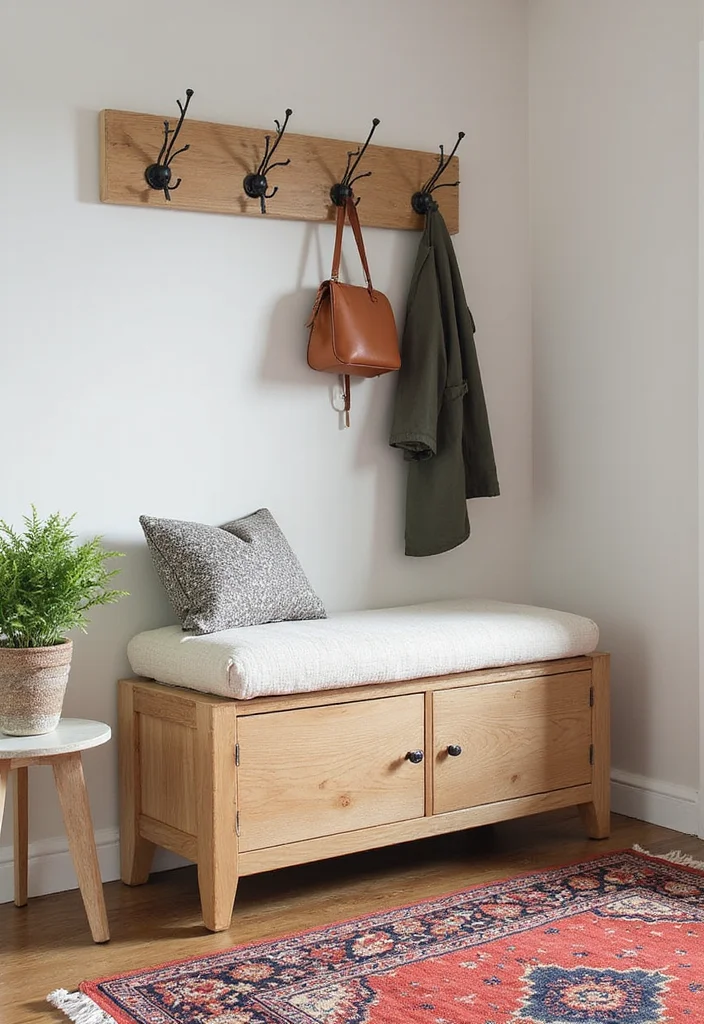 Small Apartment Entryway Storage Ideas: 10 Smart Solutions to Organize in Style! - 1. Multifunctional Furniture 1