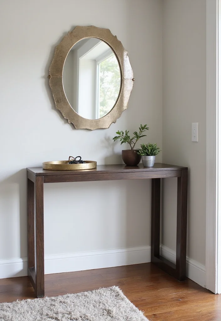 Small Apartment Entryway Storage Ideas: 10 Smart Solutions to Organize in Style! - 5. Slim Console Tables 1