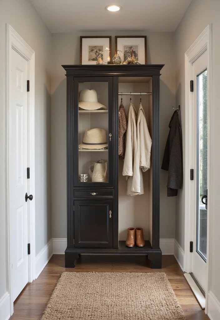 Small Apartment Entryway Storage Ideas: 10 Smart Solutions to Organize in Style! - 7. Wall-Mounted Cabinets 1