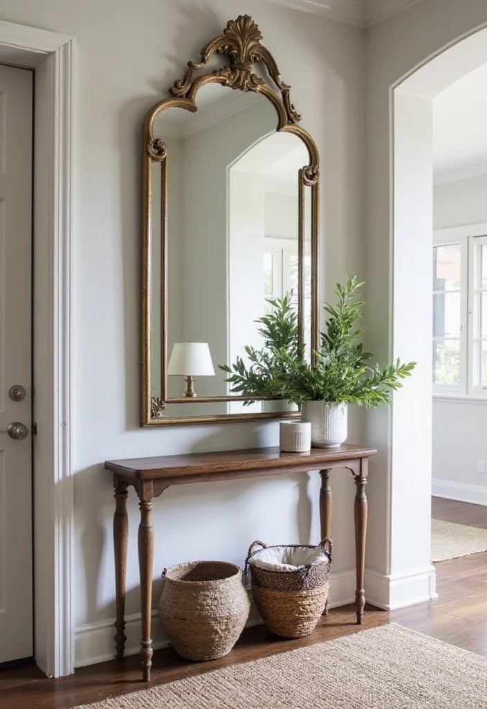 Small Apartment Entryway Storage Ideas: 10 Smart Solutions to Organize in Style! - 9. Mirrors for Depth 1